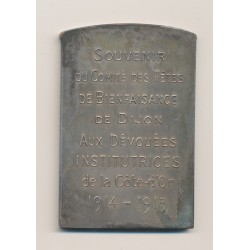 Plaquette - Oeuvre du tricot du soldat - 1915-1915 - bronze argenté - H.Dubret - TTB+ 2