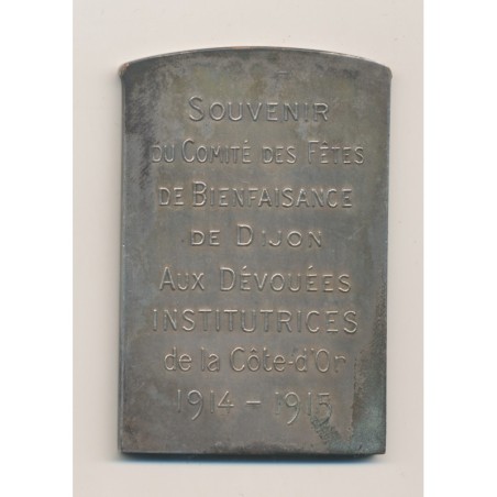 Plaquette - Oeuvre du tricot du soldat - 1915-1915 - bronze argenté - H.Dubret - TTB+