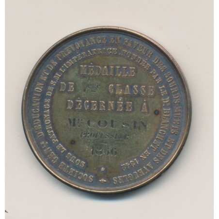 Médaille - Eugénie impératrice - 1ère classe 1866 - vermeil 21g - SUP