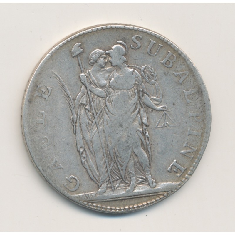 Italie - 5 Francs Gaule Subalpine - AN 9 - TB/TB+
