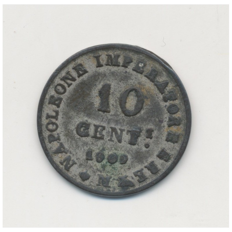 Italie - 10 Centesimi 1809 M - Napoleone imperatore - TTB