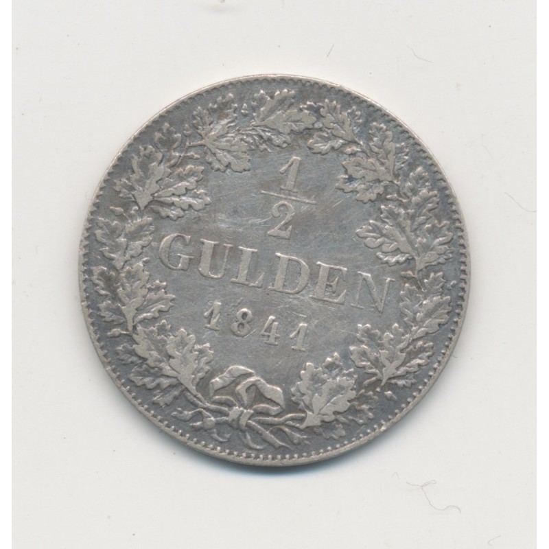 Allemagne - 1/2 Gulden 1841 - Francfort - TTB