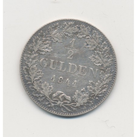 Allemagne - 1/2 Gulden 1841 - Francfort - TTB