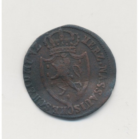 Allemagne - 1/4 Kreuzer 1819 - Nassau - cuivre - TB+