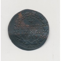 Allemagne - 1/4 Kreuzer 1819 - Nassau - cuivre - TB+ 2