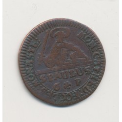Allemagne - 6 Pfennig 1762 - Nassau - cuivre - TB+