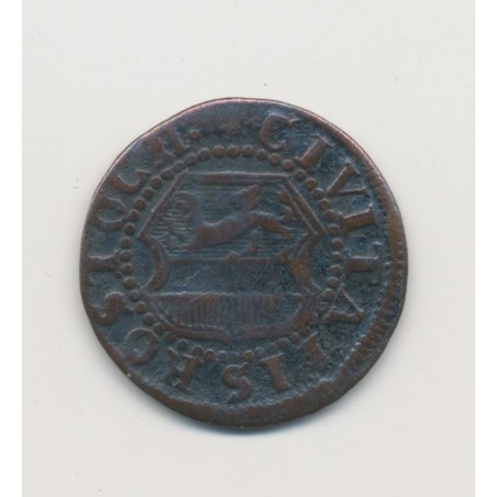 Allemagne - 3 Pfennig 1750 R - Rostock - cuivre - TB+