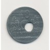 Monnaie Fautée - 10 Centimes 1943 État Français - trou décalé - zinc - TTB+