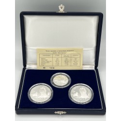 Coffret MDP - 3 Monnaies TAAF 1992 - 2X 100F argent + 1x5F argent - FDC 2