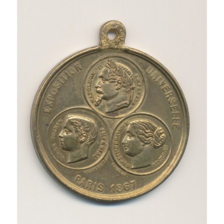 Médaille - Exposition universelle Paris 1887 - Inauguration du palais 1867 - laiton - 36mm - TTB+