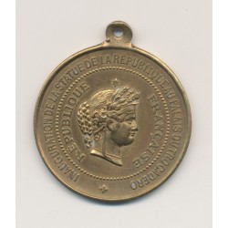 Médaille - Exposition universelle Paris 1878 - inauguration statue - laiton 32mm - SUP