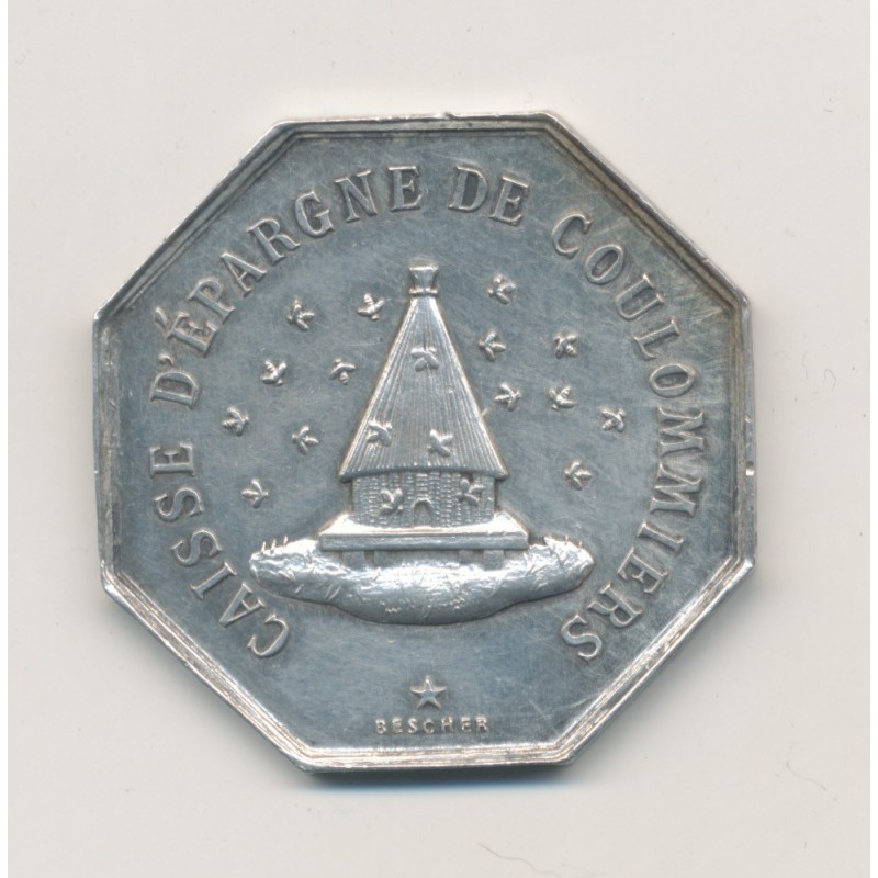 Jeton - Caisse d'épargne Coulommiers - argent 12g - SUP