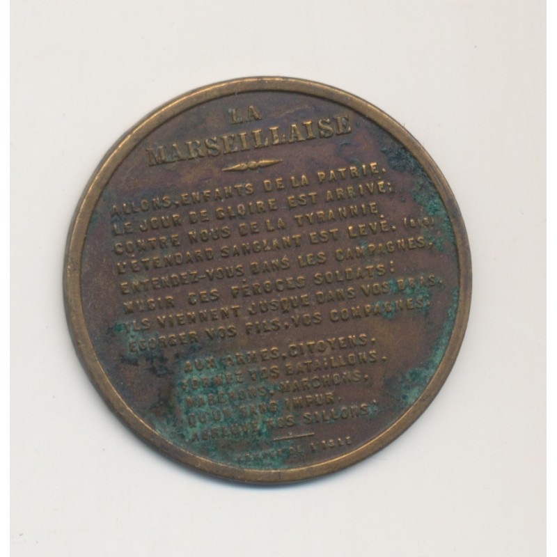 Médaille - la marseillaise - 29mm - TTB