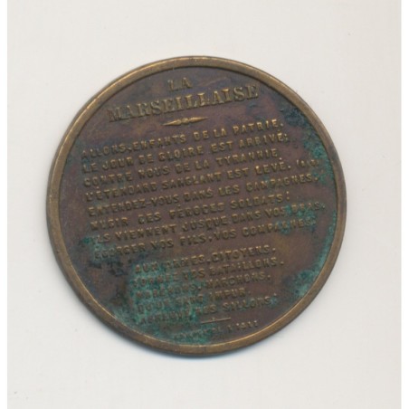 Médaille - la marseillaise - 29mm - TTB
