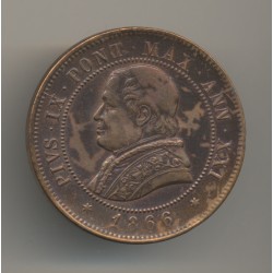 Vatican - 4 Soldi/20 Centesimi - 1866 R - cuivre - TTB+