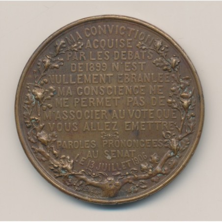Médaille - Général Mercier - bronze 50mm - TTB+