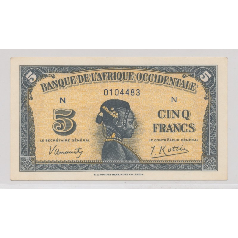 Afrique occidentale - 5 Francs 1942 - SUP+