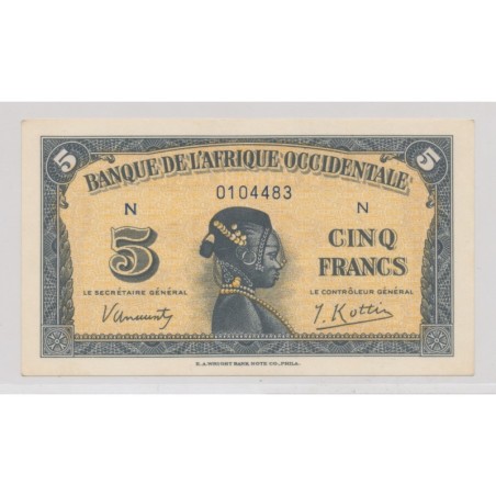 Afrique occidentale - 5 Francs 1942 - SUP+