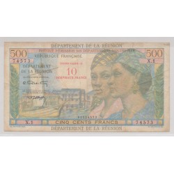 Billet - 10NF sur 500 Francs - Reunion - TTB