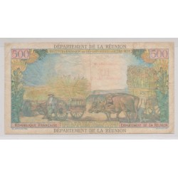 Billet - 10NF sur 500 Francs - Reunion - TTB 2