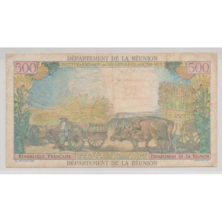 Billet - 10NF sur 500 Francs - Reunion - TTB