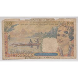 Billet - 20NF sur 1000 Francs - Reunion - B/TB 2