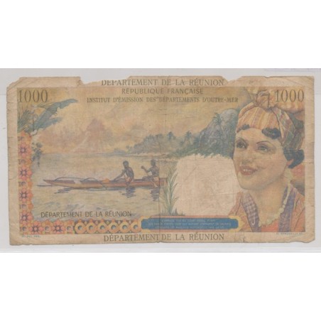 Billet - 20NF sur 1000 Francs - Reunion - B/TB