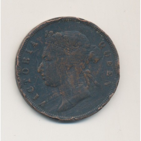 Straits settlements - 1 Cent 1873 - Victoria - Colonies asie sud est - cuivre - TB