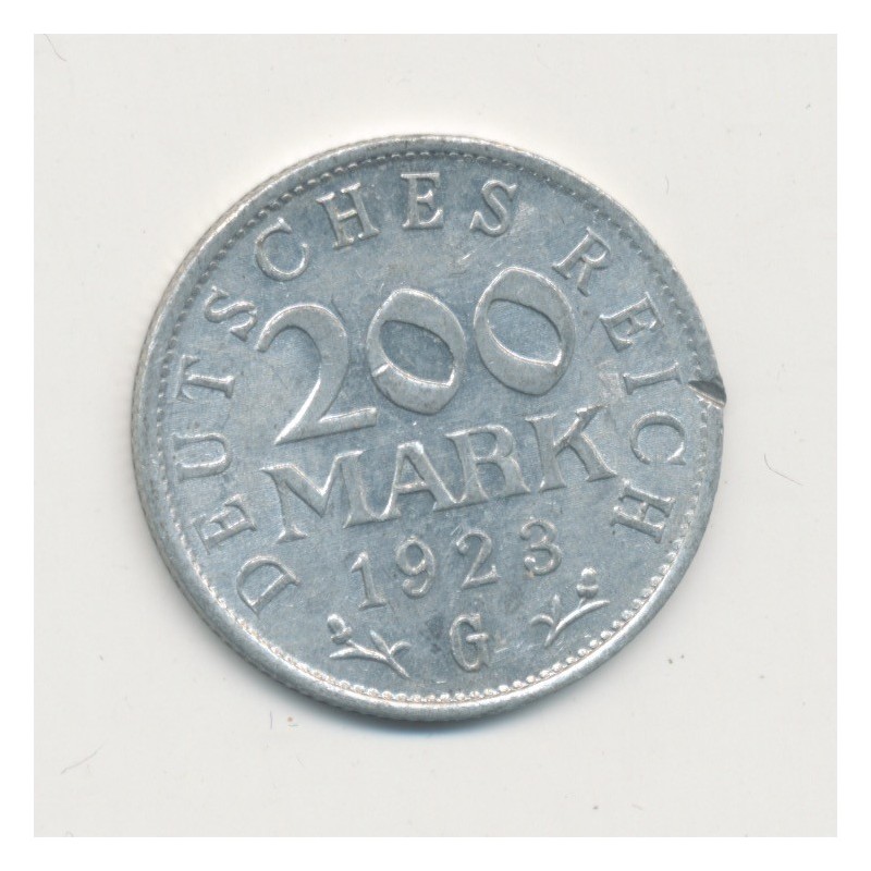 Allemagne - 200 Mark - 1923 G Karlsruhe - alu - TTB+