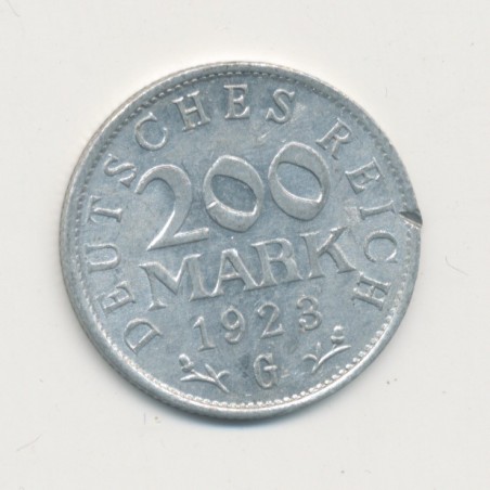 Allemagne - 200 Mark - 1923 G Karlsruhe - alu - TTB+