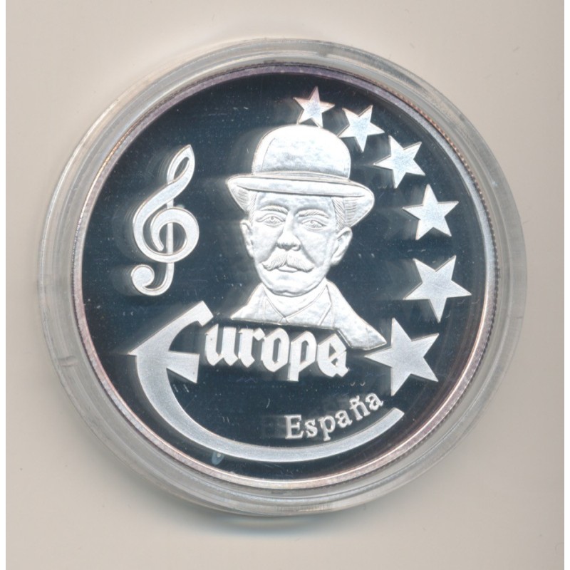 Medaille Europa - 1998 - Espagne - musique - argent - FDC