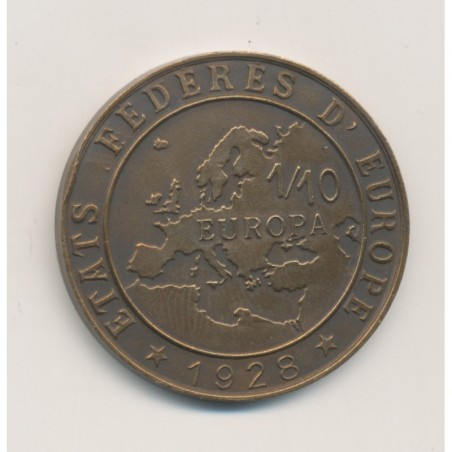 1/10 Europa 1928 - Louis Pasteur - bronze alu - TTB