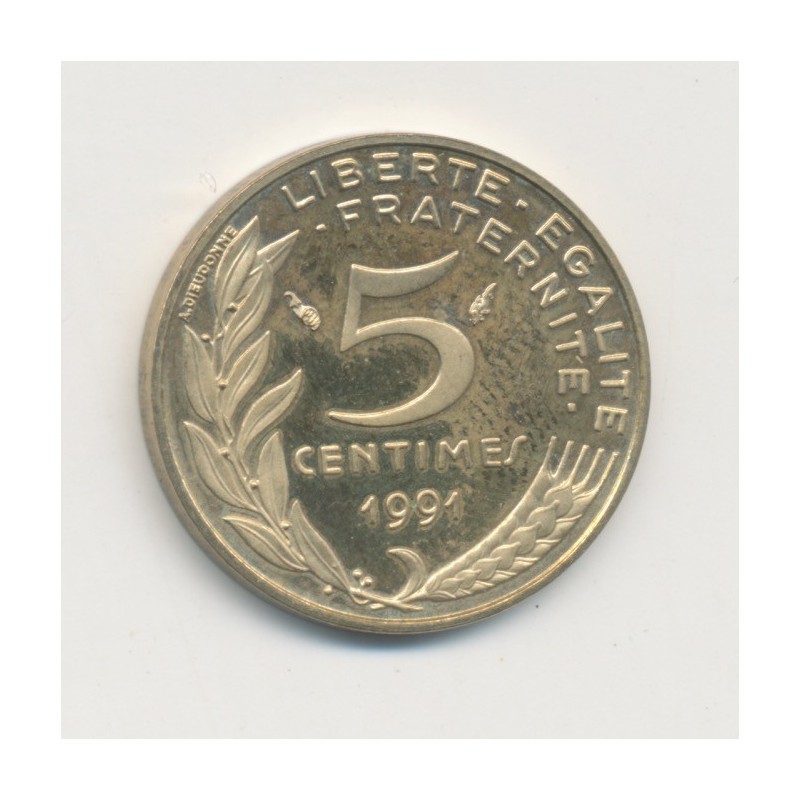 5 Centimes Marianne - 1991 Belle épreuve - SPL