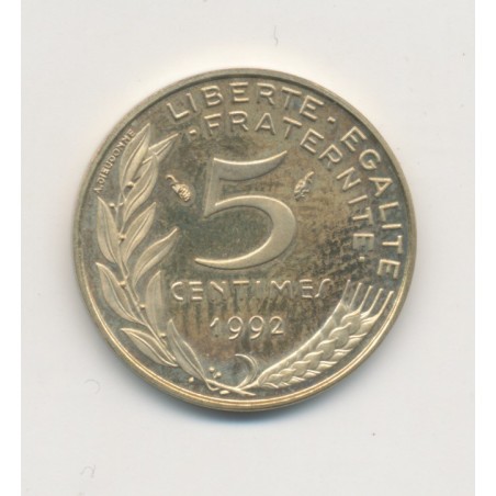 5 Centimes Marianne - 1992 Belle épreuve - SPL