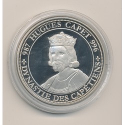 Médaille - Hugues Capet - Dynastie des bourbons - cupronickel - Rois et reines de France - 41mm