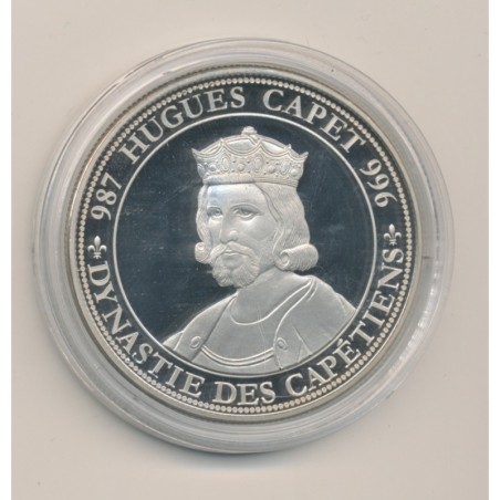 Médaille - Hugues Capet - Dynastie des bourbons - cupronickel - Rois et reines de France - 41mm