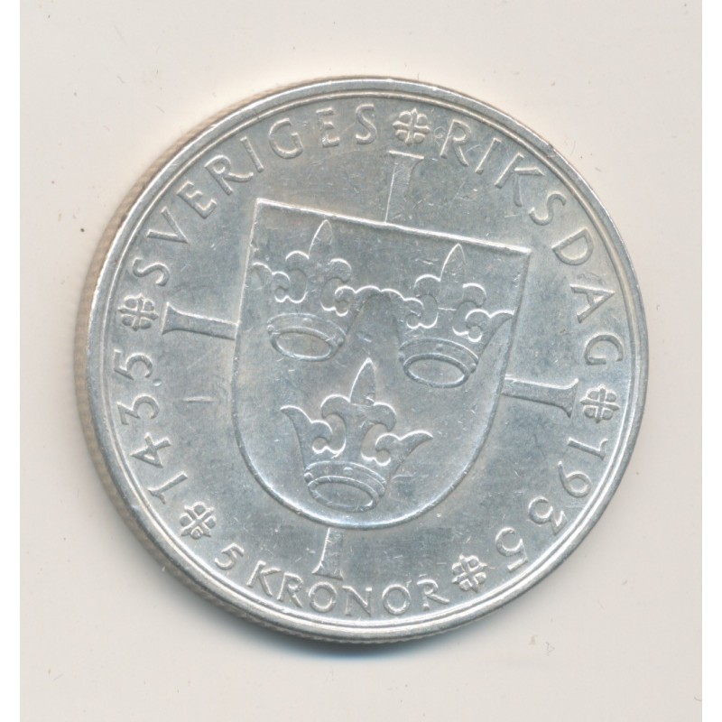Suède - 5 Kronor 1955 - Gustaf V - argent - SUP