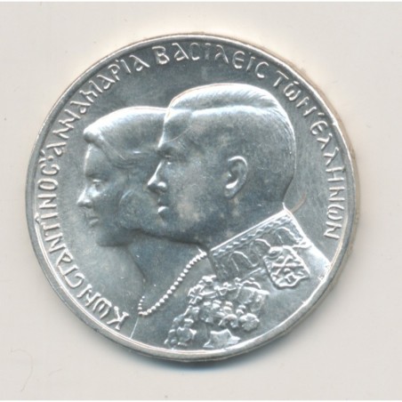 Grèce - 30 Drachme 1964 - mariage royal - argent - SPL