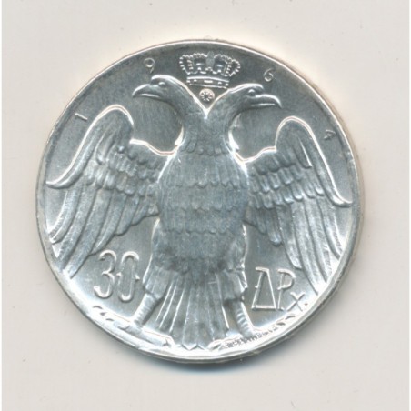 Grèce - 30 Drachme 1964 - mariage royal - argent - SPL