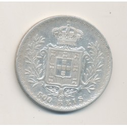 Portugal - 500 Reis 1891 - Carlos I - argent - TTB+ 2