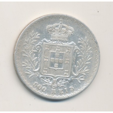 Portugal - 500 Reis 1891 - Carlos I - argent - TTB+