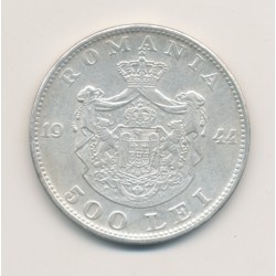 Roumanie - 500 Lei 1944 - Michel I - argent - TTB+ 2