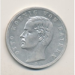 Allemagne - 5 Mark 1907 D Munich - Bayern - argent - TTB+