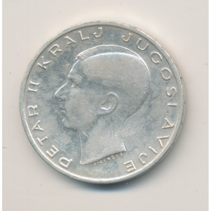 Yougoslavie - 20 Dinara 1938 - Pierre II - argent - TTB+