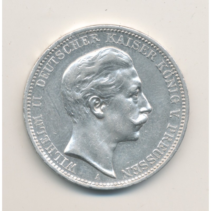 Allemagne - Prusse - 3 Marks - 1908 A Berlin - argent - TTB+