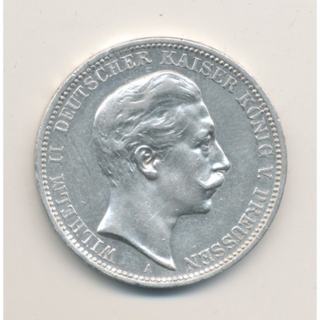 Allemagne - Prusse - 3 Marks - 1908 A Berlin - argent - TTB+