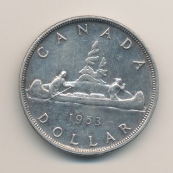 Canada - 1 Dollar 1953 - canoe - argent - SPL 2