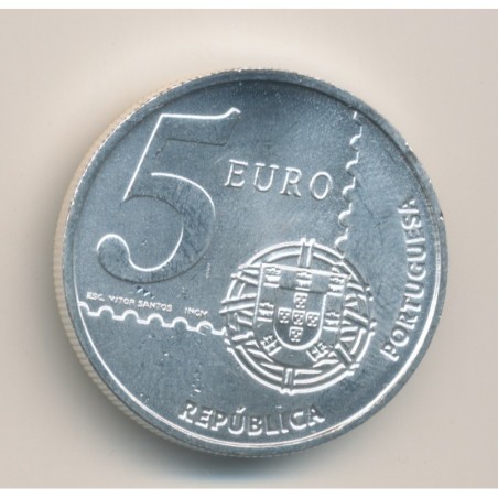 Portugal - 5 Euro 2003 - 150e anniversaire timbre poste - argent - FDC