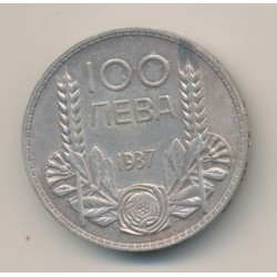 Bulgarie - 100 Leva 1937 Kremnica - Boris III - argent - SUP 2