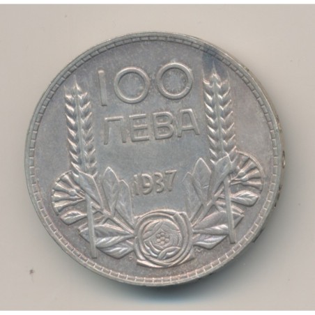 Bulgarie - 100 Leva 1937 Kremnica - Boris III - argent - SUP